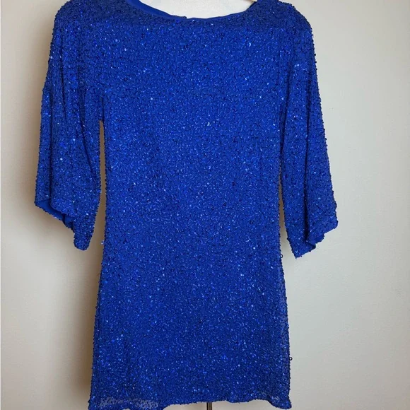 Alice + Olivia Sparkling Blue Mini Dress